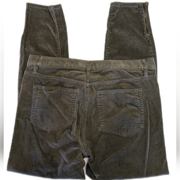 LOFT (made and loved LOFT) olive green modern skinny corduroy pants 10 - Picture 3 of 6